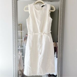 NWT J.CREW White Tweed Shift Dress Size 4